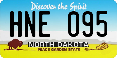 ND license plate HNE095