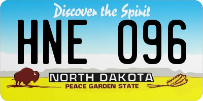 ND license plate HNE096