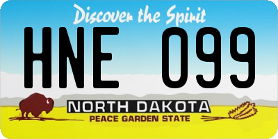 ND license plate HNE099