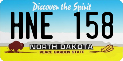 ND license plate HNE158