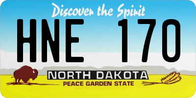 ND license plate HNE170