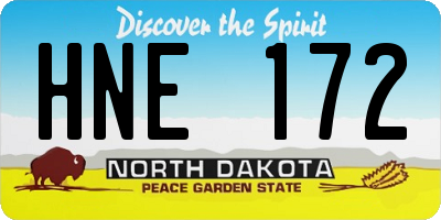 ND license plate HNE172