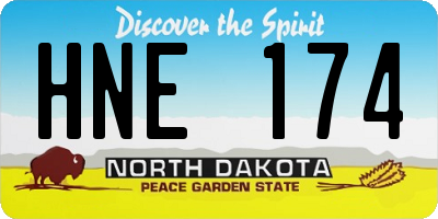 ND license plate HNE174