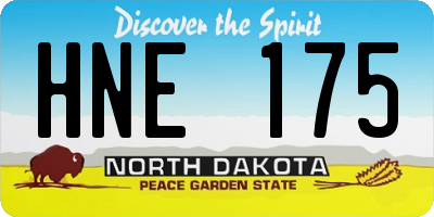 ND license plate HNE175