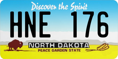 ND license plate HNE176