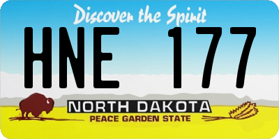 ND license plate HNE177