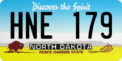 ND license plate HNE179