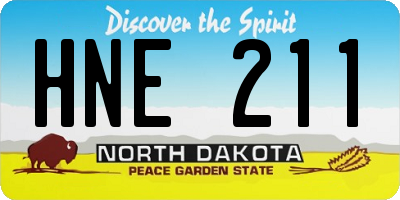 ND license plate HNE211