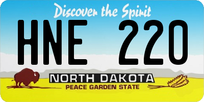 ND license plate HNE220