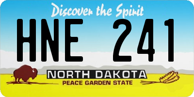 ND license plate HNE241