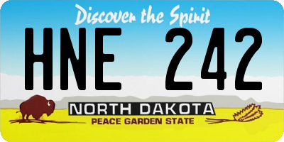 ND license plate HNE242