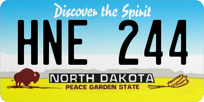 ND license plate HNE244