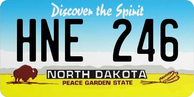 ND license plate HNE246