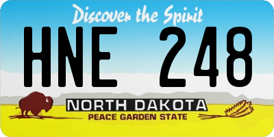 ND license plate HNE248