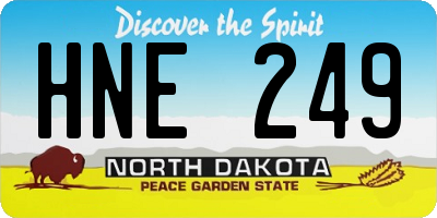 ND license plate HNE249