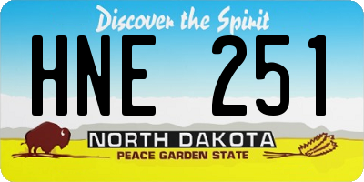 ND license plate HNE251