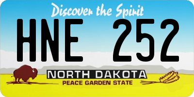 ND license plate HNE252