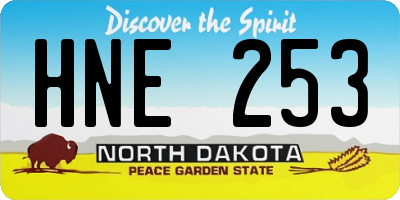 ND license plate HNE253