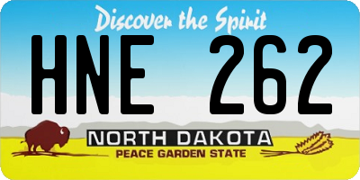 ND license plate HNE262