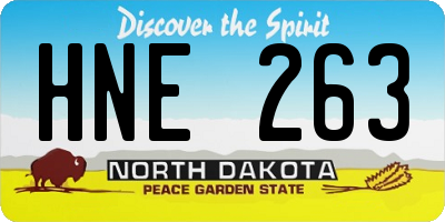 ND license plate HNE263