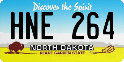 ND license plate HNE264