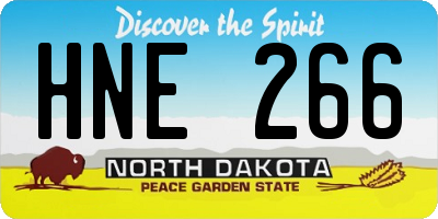 ND license plate HNE266