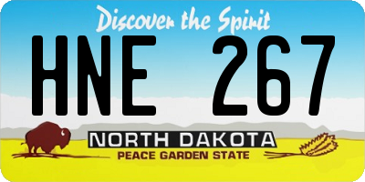 ND license plate HNE267