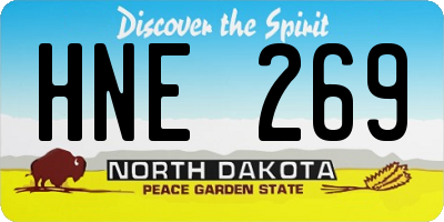 ND license plate HNE269