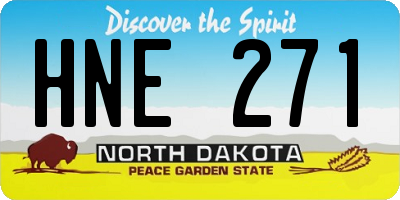 ND license plate HNE271