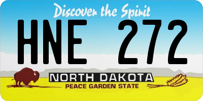 ND license plate HNE272