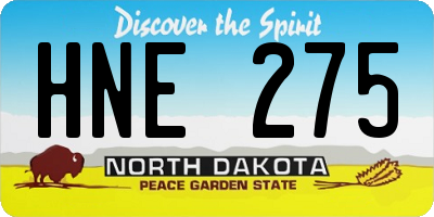 ND license plate HNE275