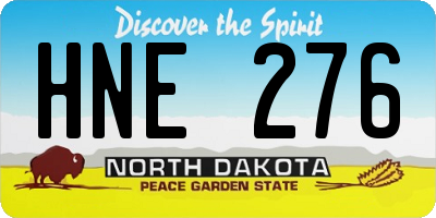 ND license plate HNE276