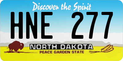 ND license plate HNE277