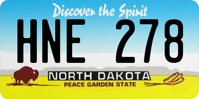 ND license plate HNE278