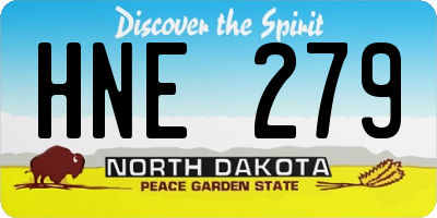 ND license plate HNE279