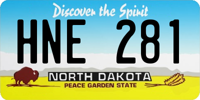 ND license plate HNE281