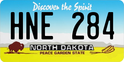 ND license plate HNE284