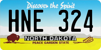 ND license plate HNE324