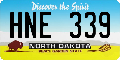 ND license plate HNE339