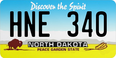 ND license plate HNE340