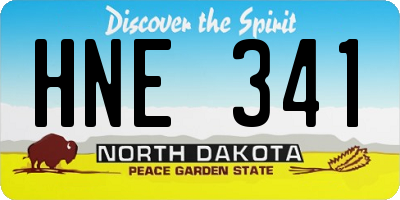 ND license plate HNE341