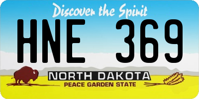 ND license plate HNE369