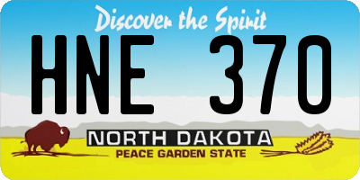 ND license plate HNE370