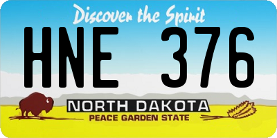 ND license plate HNE376