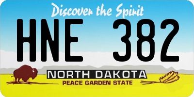 ND license plate HNE382
