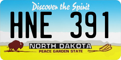 ND license plate HNE391