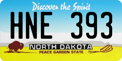 ND license plate HNE393