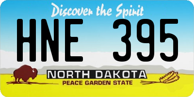 ND license plate HNE395