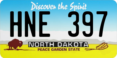 ND license plate HNE397