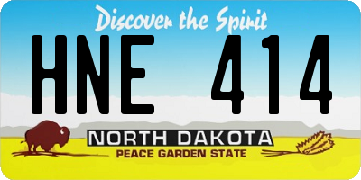 ND license plate HNE414